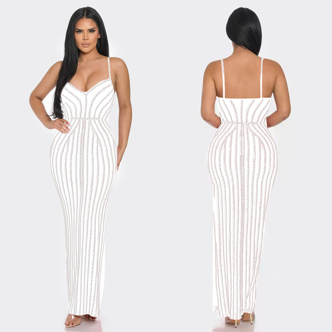 Bodycon evening dress for women with sparkling detail strapless Lune London