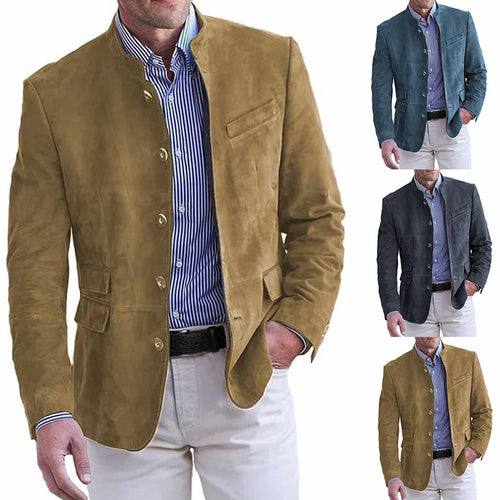 Elegant suede jacket for men with modern accents Amarae