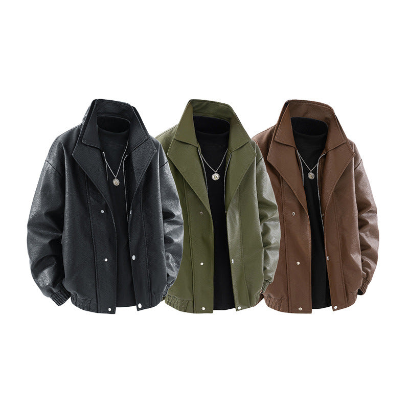 Casual synthetic leather jacket for men Lune London