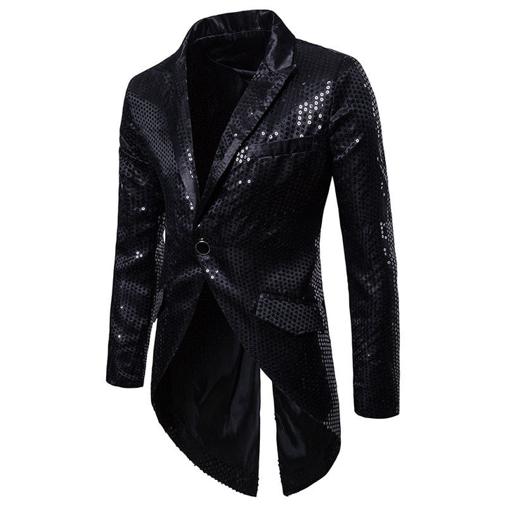 Elegant sequin blazer for men with asymmetric cut and luxurious design Lune London