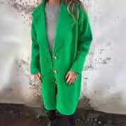 Oversized wool coat for ladies with elegant button details Lune London