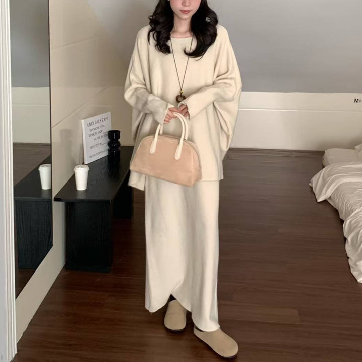 Robe tricotée surdimensionnée pour femmes dans une coupe décontractée avec des manches larges Chic & Stil