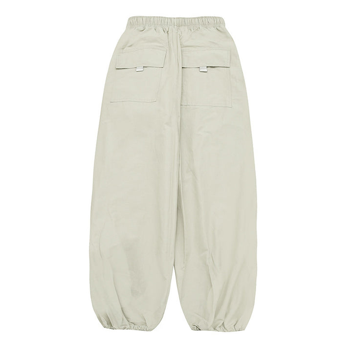 Unisex Wide Harem Pants with Drawstring Waistband, Elastic Leg Openings and Oversized Silhouette Amarae