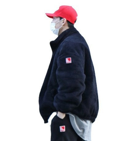 Comfortable teddy jacket for men with high collar Lune London