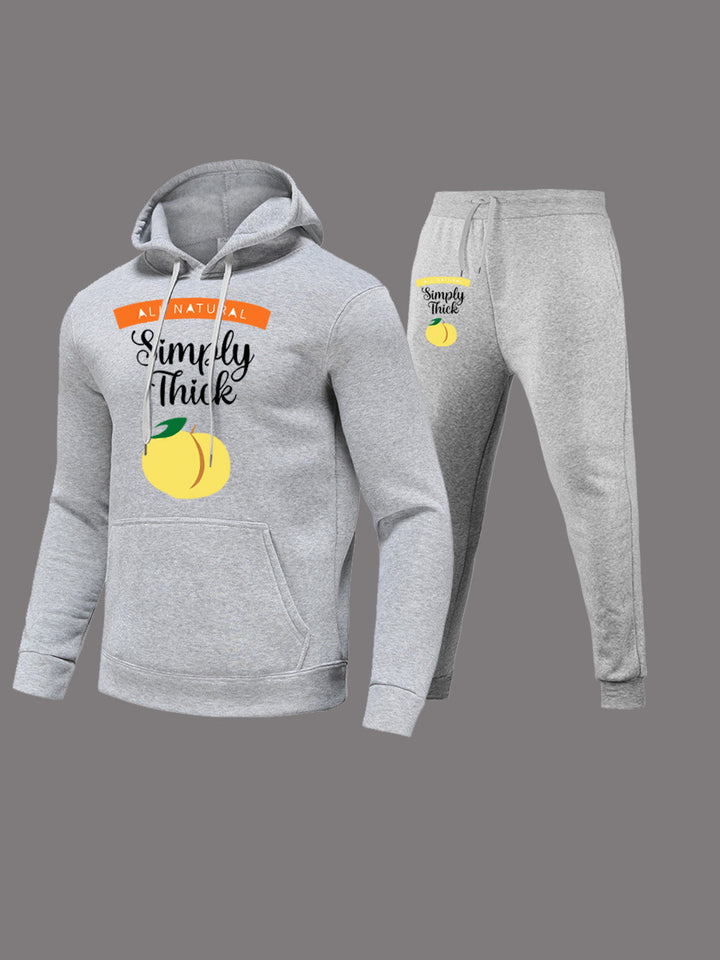 Sweatshirt and jogger set for women with creative fruit pattern and comfortable fit Lune London