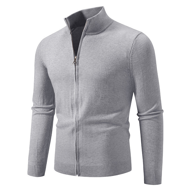 Fashionable men's jacket with high collar and functional zipper Lune London