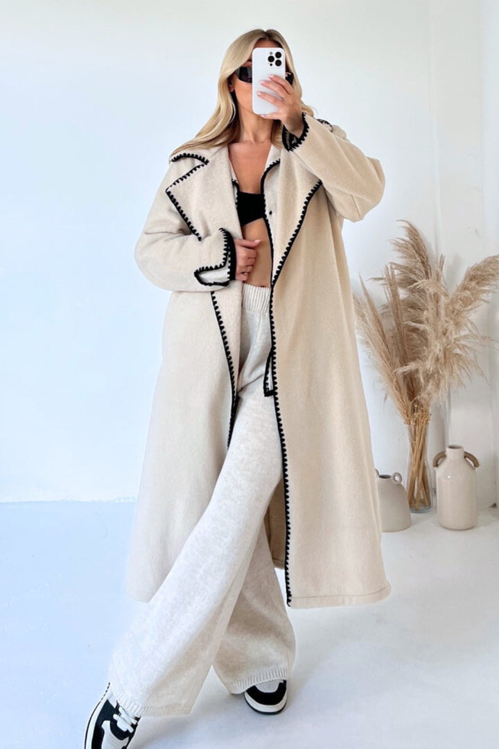 Ladies Elegant Boucle Coat Amarae