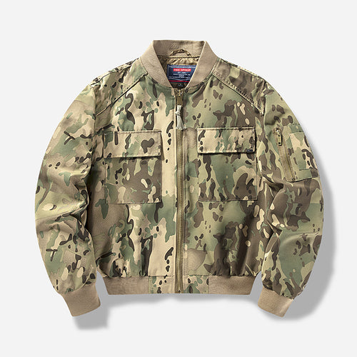 Utility camo bomber jacket for men Chic und Style