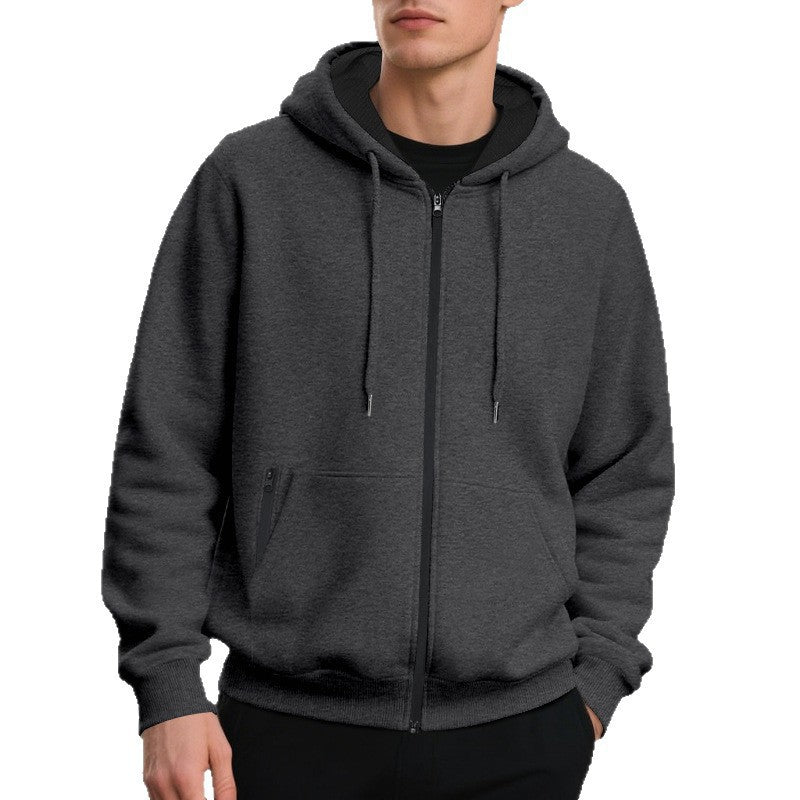 Hooded jacket for men with high-quality zipper and practical kangaroo pocket Lune London