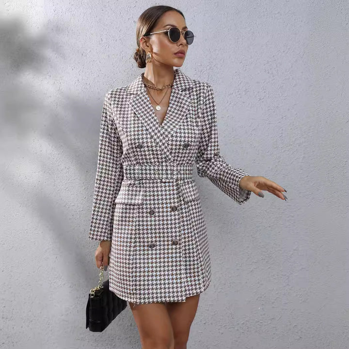 Blazer dress for women with checked pattern Lune London