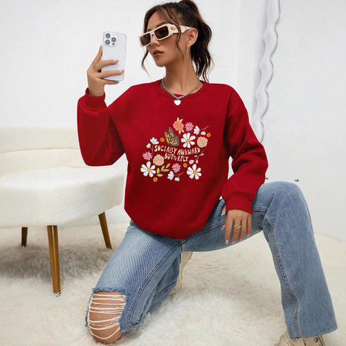 Sweatshirt femme avec design floral créatif et impression inspirante Chic & Stil