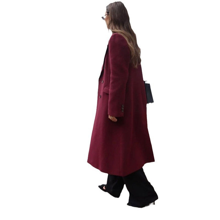 Elegant long wool coat for women Amarae