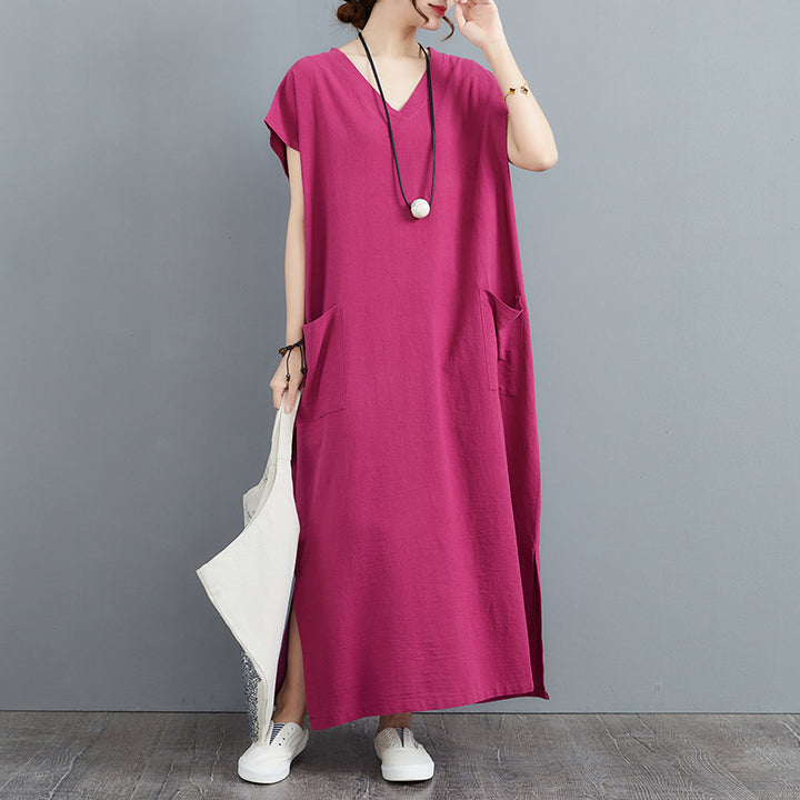 Ladies plus size pocket maxi dress Lune London