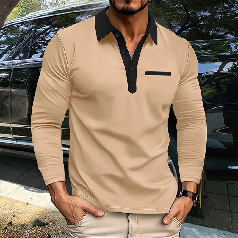 Men's polo shirt with modern collar and practical chest pocket Lune London