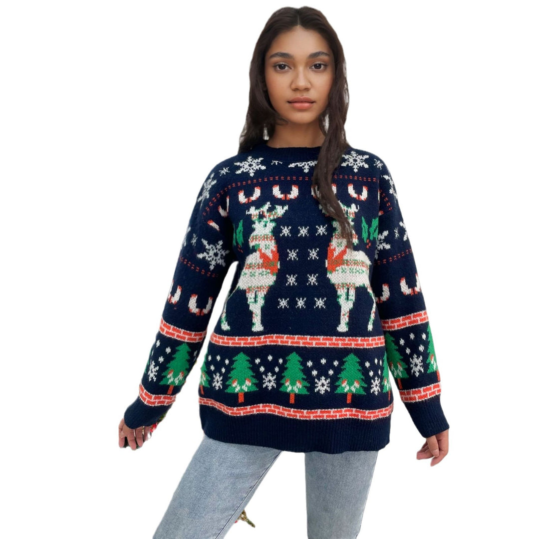 Festive knitted sweater for women with Christmas motif Lune London