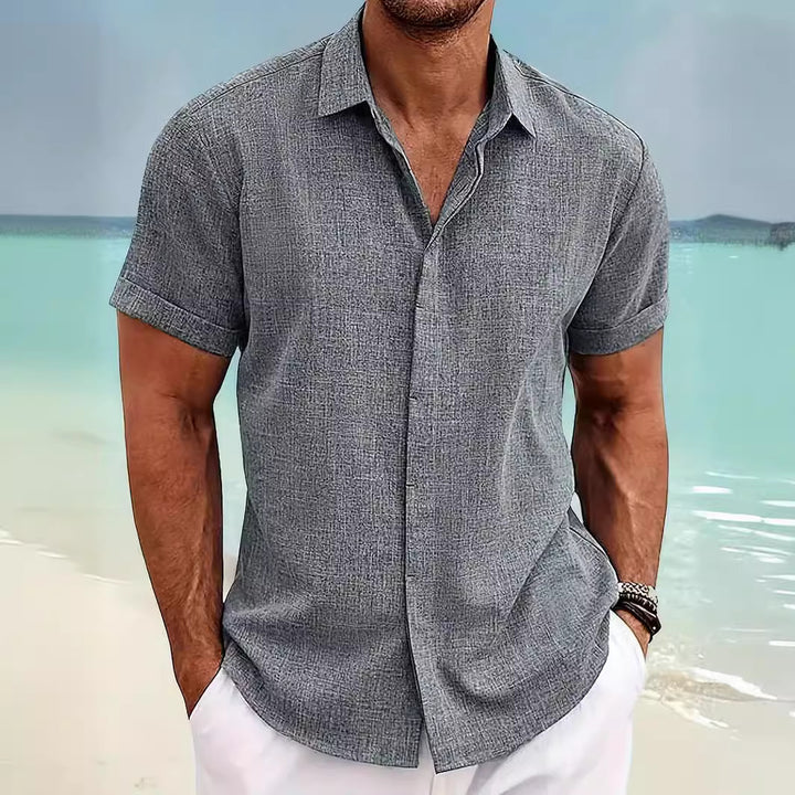 Structured short sleeve shirt for men with buttons Amarae
