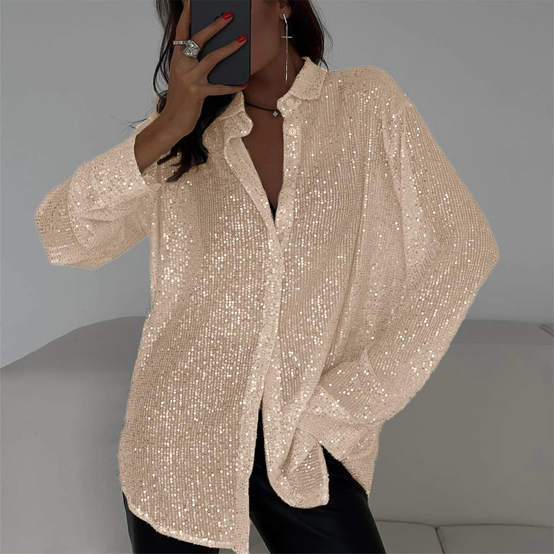 Women glittering blouse glamorous Lune London