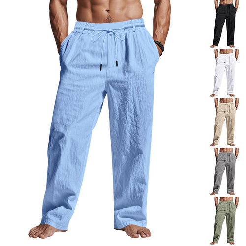 Casual Beach Pants for Men with Adjustable Drawstring and Convenient Side Pockets Amarae