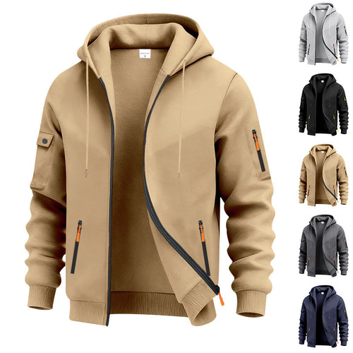 Men's sporty hoodie with functional zip pockets Amarae