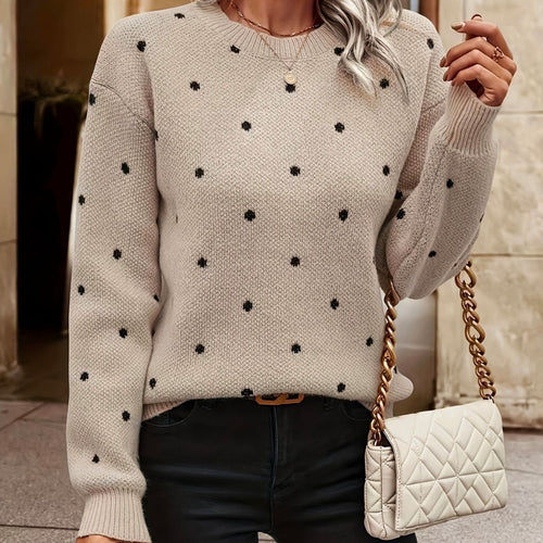 Amarae textured dot design women's sweater