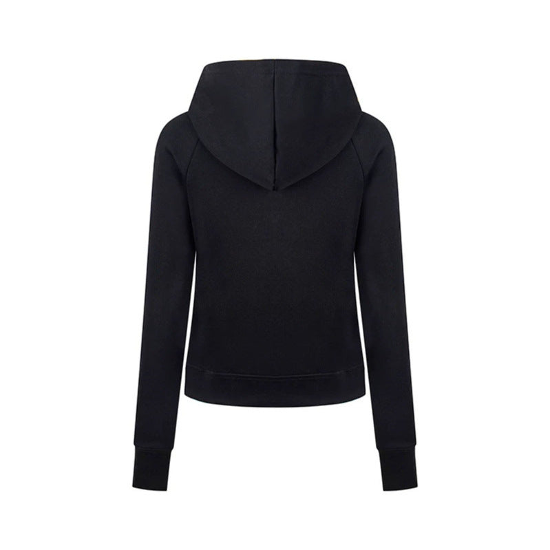 Women’s hooded sweatshirt jacket with oversized zipper and relaxed fit Amarae