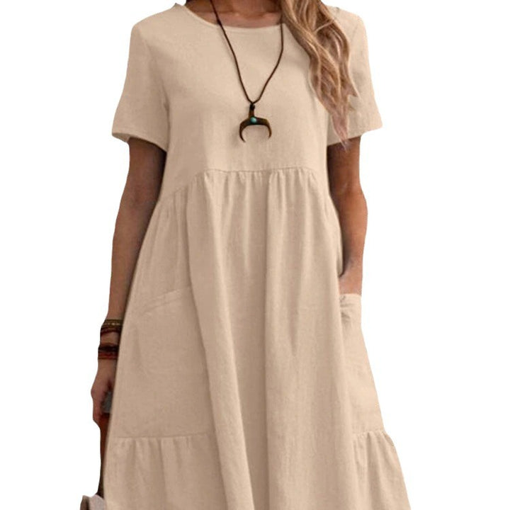 Casual summer dress for women with pockets and ruffles Lune London