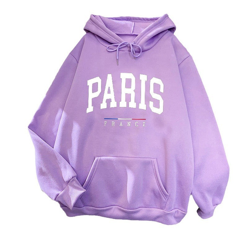 Women's hoodie with large Paris print Chic & Stil