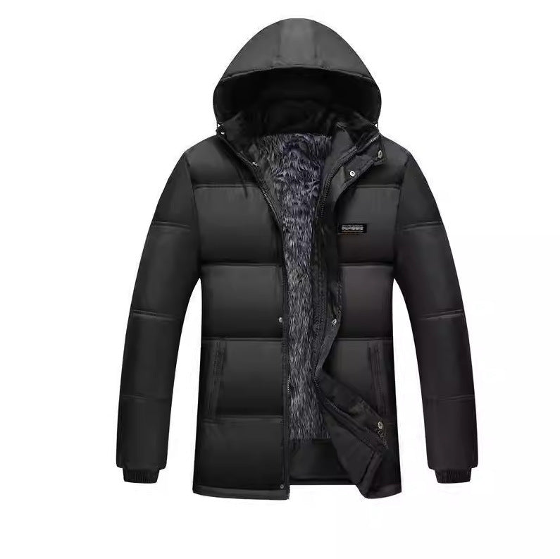 Veste matelassée tendance pour hommes avec doublure douillette et col à capuche réglable Lune London
