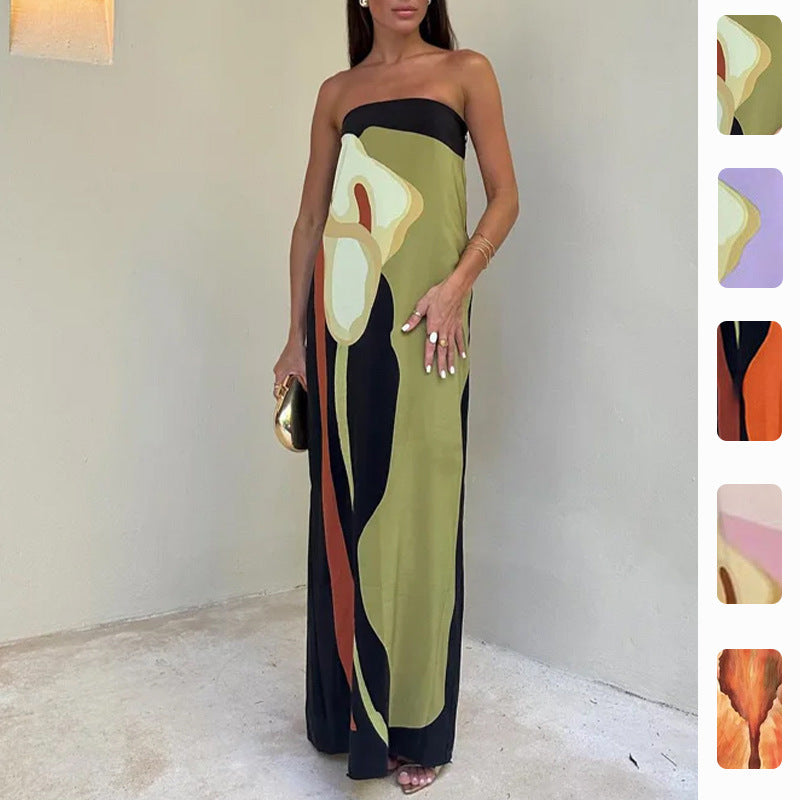 Robe maxi pour femmes dans le style art moderne Chic & Stil