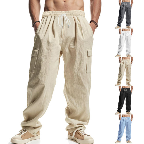 Men's cargo pants with elastic waistband and practical side pockets Chic and style 1759577777