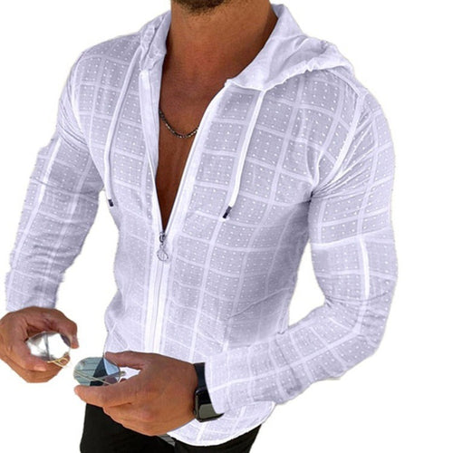 Men's hooded sweatshirt with innovative zipper closure and stylish design Amarae
