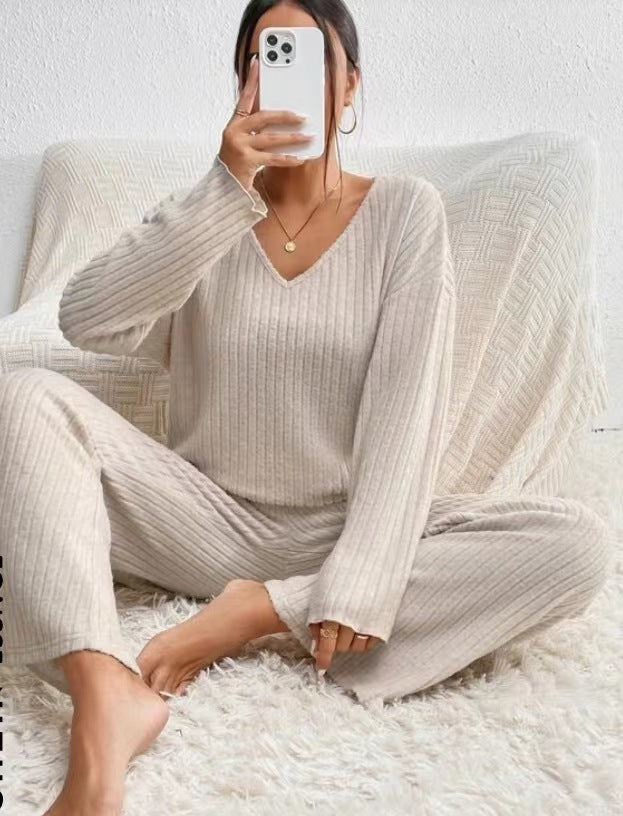 Women Casual Knit Top and Pants Set Lune London