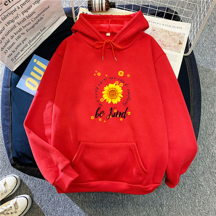 Women's hoodie with inspiring sunflower design Chic & Stil