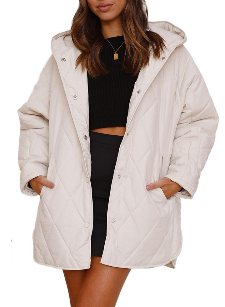 Lune London Women’s Quilted Winter Jacket with Hood
