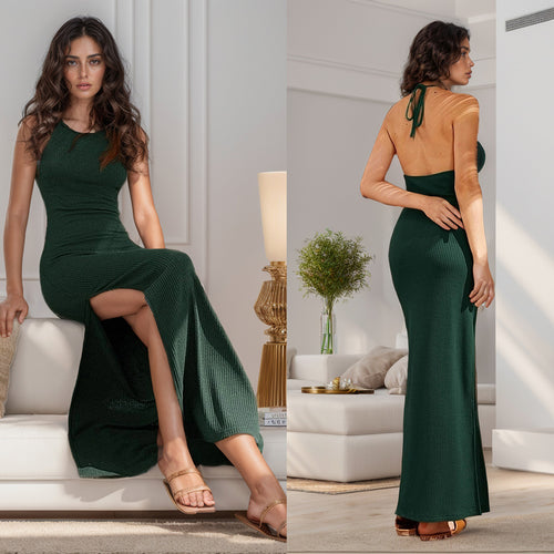 Amarae Textured Split Maxi Dress for Women