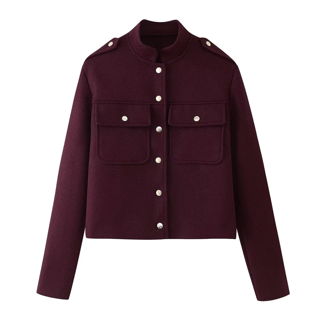 Elegant women's jacket in military style with practical pockets Lune London