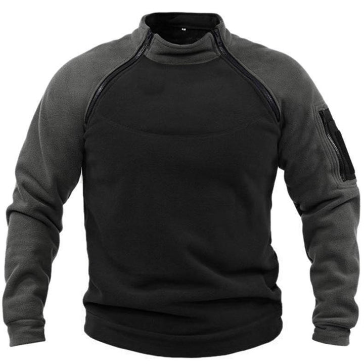 Functional fleece pullover for men with high collar Lune London