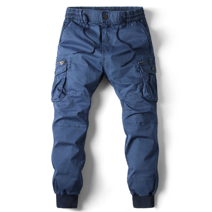 Men's cargo pants with practical pockets and elastic waistband Lune London