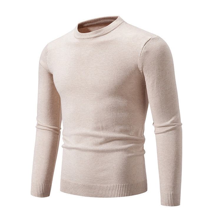 Fine knit sweater for men with crew neck and ribbed details Lune London