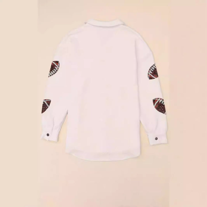 Oversized jacket for women with football design and practical pockets Lune London