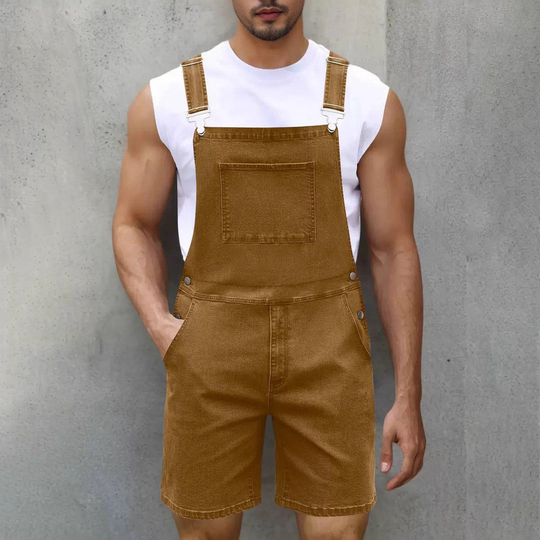 Men's denim overalls with modern pockets and adjustable straps Lune London