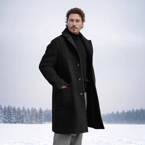 Classic Fit Wool Coat for Men Amarae