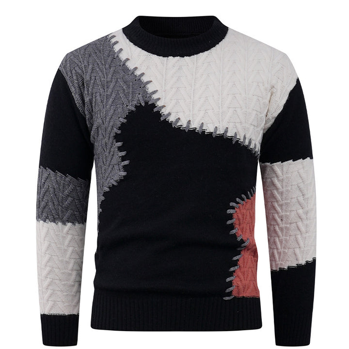 Fashion sweater for men with a unique patchwork design Lune London