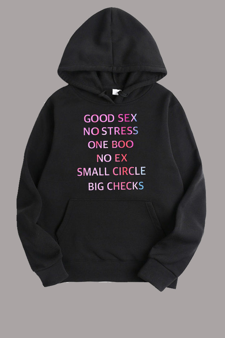 Hooded sweatshirt for women with a creative quote Lune London