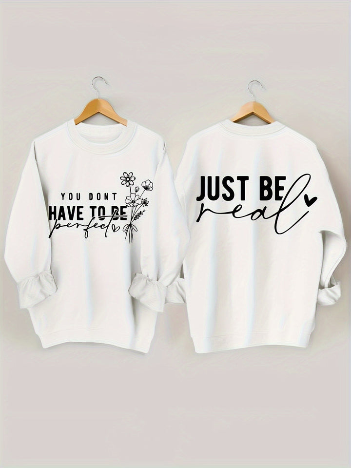 Sweat femme décontracté avec des messages inspirants Chic & Stil