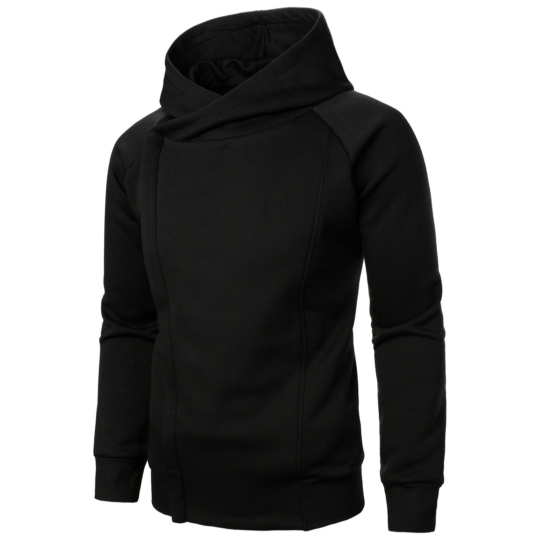 Trendy men's hoodie with asymmetrical collar and comfortable pockets Lune London