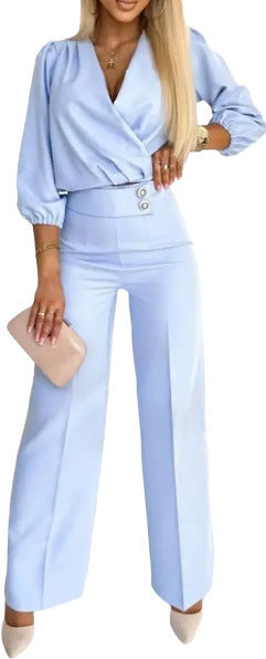 Combinaison élégante pour femme avec haut envolé et jambes taille haute Chic & Stil