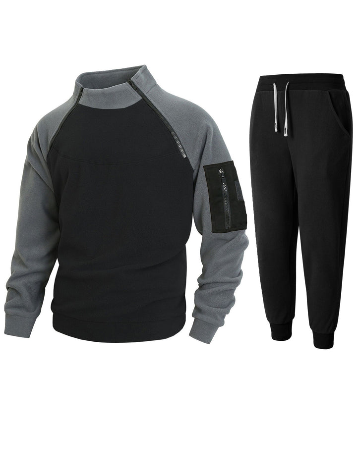 Functional sweater for men with high collar and edges Lune London
