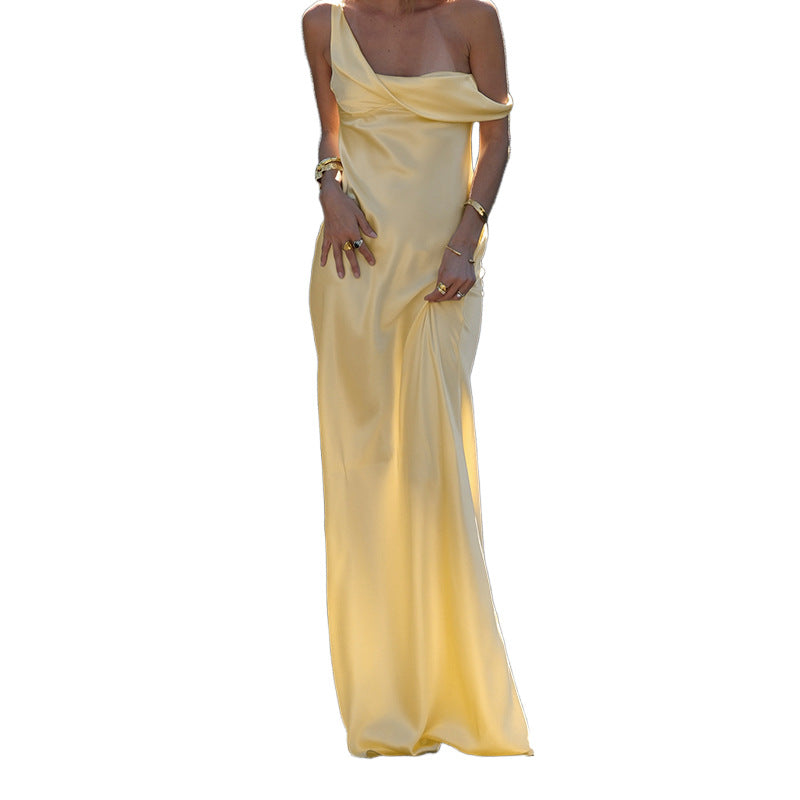 Ladies Elegant Maxi Dress Off-Shoulder Lune London