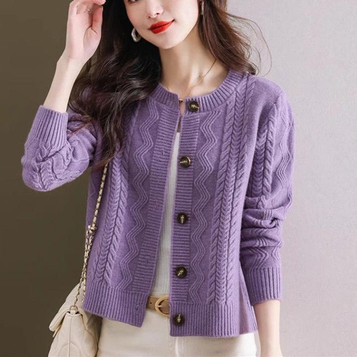 Cardigan confortable pour femmes avec détails de boutons décoratifs Chic & Stil